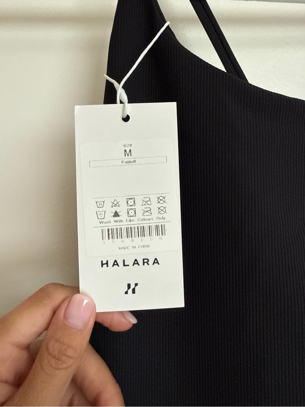 NWT Halara Patitoff Black Strappy Back Dress - Picture 5 of 6